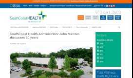 
							         SouthCoast Health Administrator John Marrero discusses 20 years ...								  
							    