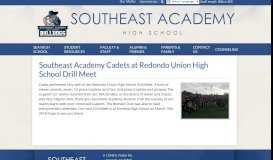
							         Southeast Academy Cadets at Redondo Union High School Drill Meet								  
							    