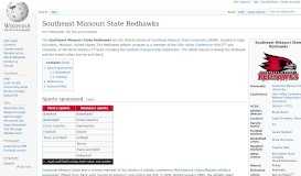 
							         Southeast Missouri State Redhawks - Wikipedia								  
							    