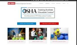 
							         Southeastern OSHA Training Institute Education Center | NC State IES								  
							    