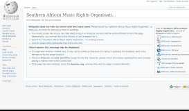 
							         Southern African Music Rights Organisation - Wikipedia								  
							    