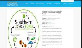 
							         Southern CORE (Community Owned Renewable Energy) Fund ...								  
							    