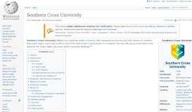 
							         Southern Cross University - Wikipedia								  
							    