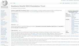 
							         Southern Health NHS Foundation Trust - Wikipedia								  
							    