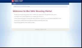 
							         Southern Methodist University TX - Welcome to the SMU Housing Portal								  
							    