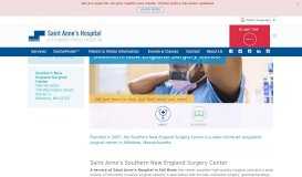 
							         Southern New England Surgery Center: Saint Anne's Hospital | A ...								  
							    