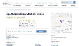 
							         Southern Sierra Medical Clinic | Kern County Hospitals								  
							    
