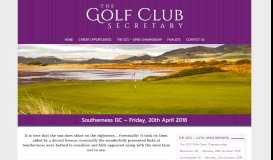 
							         Southerness GC - Friday, 20th April 2018 | The Golf Club Secretary								  
							    