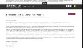 
							         Southgate Medical Group - GP Practice - Doncaster MyLife								  
							    
