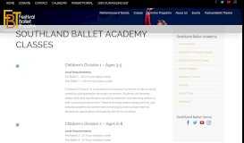 
							         Southland Ballet Academy Classes | Festival Ballet Theatre and ...								  
							    