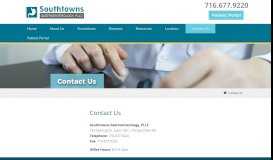 
							         Southtowns Gastroenterology, PLLC > Contact Us								  
							    