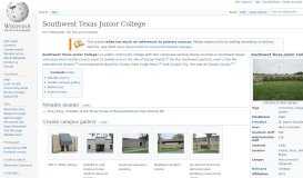 
							         Southwest Texas Junior College - Wikipedia								  
							    