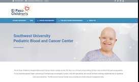 
							         Southwest University Pediatric Blood and Cancer Center – El Paso ...								  
							    