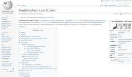 
							         Southwestern Law School - Wikipedia								  
							    