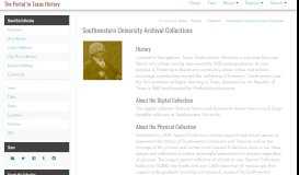 
							         Southwestern University Archival Collections - The Portal to Texas ...								  
							    