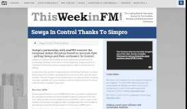 
							         Sowga In Control Thanks To Simpro | TWinFM								  
							    