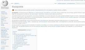 
							         Sozialpolitik – Wikipedia								  
							    