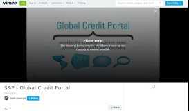 
							         S&P - Global Credit Portal on Vimeo								  
							    