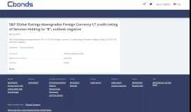 
							         S&P Global Ratings downgrades Foreign Currency LT credit rating of ...								  
							    