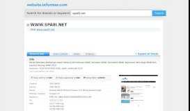 
							         spa8i.net at WI. Portal SPA8i - Website Informer								  
							    