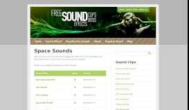
							         Space Sounds | Free Sound Effects | Space Sound Clips | Sound Bites								  
							    