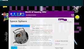 
							         Space Sphere | World of Gaming Wiki | FANDOM powered by Wikia								  
							    