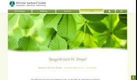 
							         Spagyrik nach Dr. Zimpel - PHYLAK Sachsen GmbH								  
							    