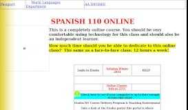 
							         SPANISH 101 ONLINE - LTCC Online								  
							    