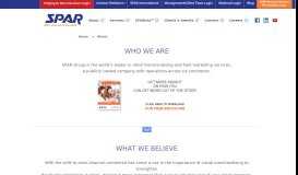 
							         SPAR About - Who We Are								  
							    