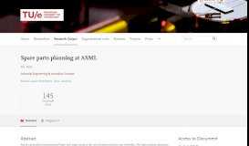 
							         Spare parts planning at ASML — Eindhoven University of Technology ...								  
							    