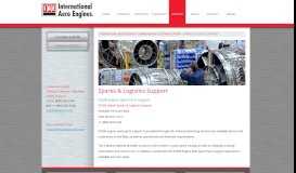 
							         Spares & Logistics Support | International Aero Engines								  
							    