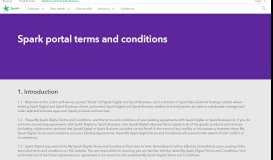 
							         Spark portal terms and conditions - Spark Digital								  
							    