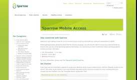 
							         Sparrow Mobile Access - MySparrow - Sparrow Health System								  
							    