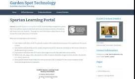 
							         Spartan Learning Portal – Garden Spot Technology								  
							    