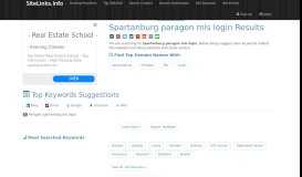 
							         Spartanburg paragon mls login Results For Websites Listing								  
							    