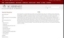
							         Special Education / CSE - Scarsdale Schools								  
							    