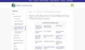 
							         Special Education Data Reporting FAQ & Use Cases | Wisconsin ...								  
							    