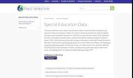 
							         Special Education Data | Wisconsin Department of Public Instruction								  
							    