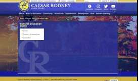 
							         Special Education Portal / Home - Caesar Rodney School District								  
							    