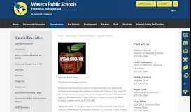 
							         Special Education - Waseca Public Schools								  
							    