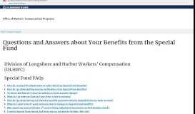 
							         Special Fund Benefits - US Department of Labor								  
							    