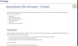 
							         Special Needs Plan Information - Providers | Freedom Health								  
							    