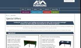 
							         Special Offers - RB Scotland - Manufacturer of steel framed buildings								  
							    