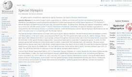 
							         Special Olympics - Wikipedia								  
							    