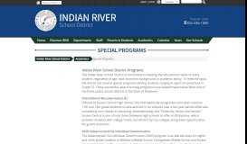 
							         Special Programs - Indian River School District								  
							    