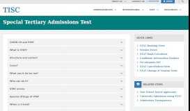 
							         Special Tertiary Admissions Test - TISCOnline								  
							    