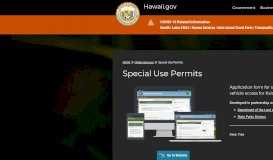 
							         Special Use Permits - hawaii.gov								  
							    