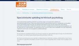 
							         Specialistische opleiding tot klinisch psycholoog - RINO Groep								  
							    