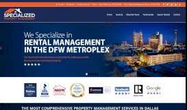 
							         Specialized Property Management Company Dallas, Texas								  
							    
