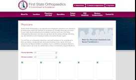 
							         Specialized Surgeons and Doctors at First State Orthopaedics in ...								  
							    